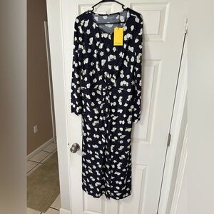 MM Lafleur Gray Floral Dress